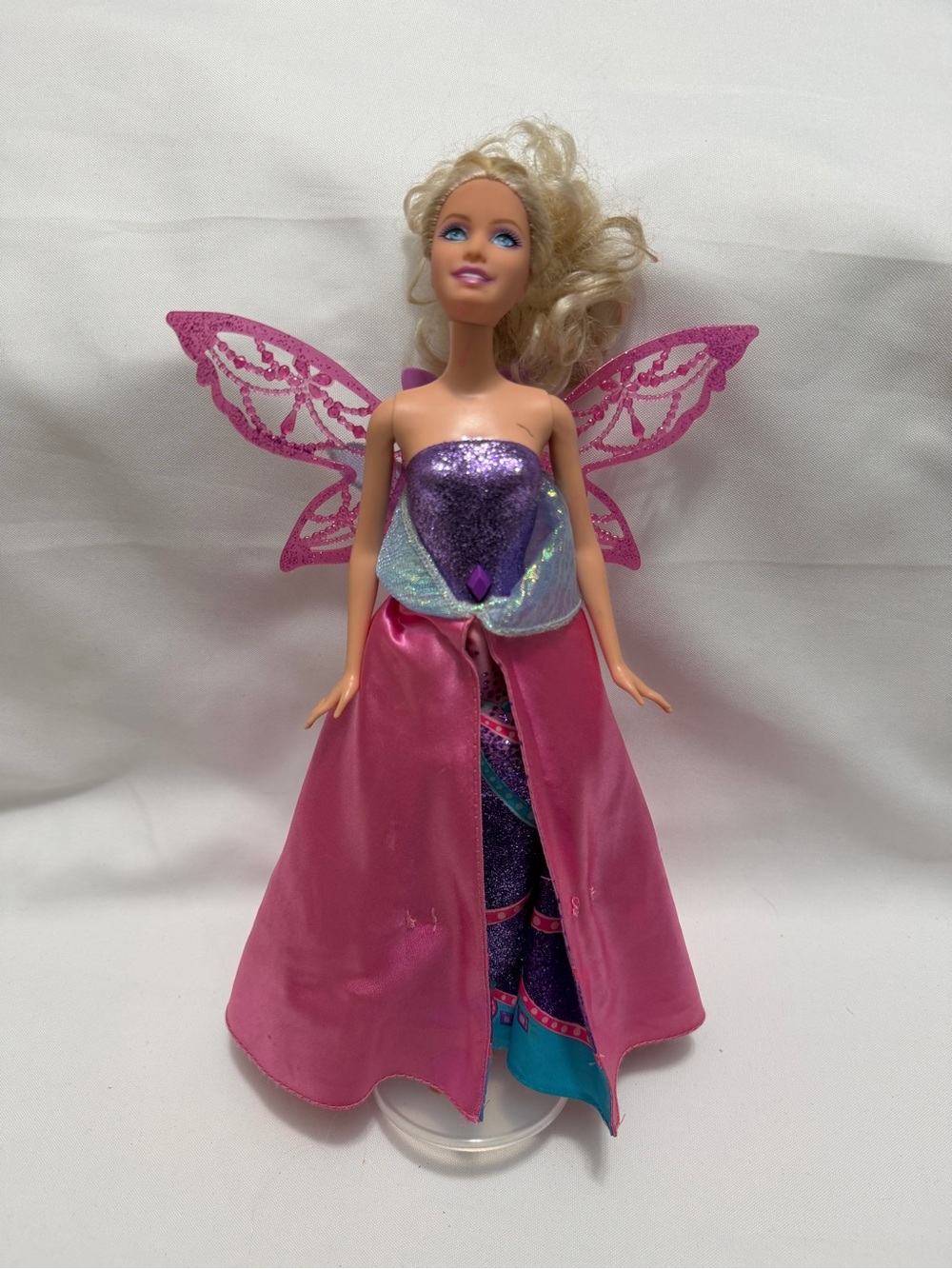 Barbie Pink and Purple Fairy Doll Dress with Teal Accents